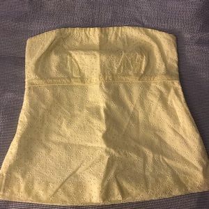 Vineyard vines yellow eyelet tank/strapless